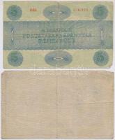 1918. 25K "3118" 3mm hullámos hátlappal + 1919. 5K "MÁS TÖRVÉNYES..." T:III- sza...