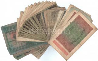 Vegyes 34db-os bankjegy tétel, nagyrészt német inflációs márka, közte 4 darab Korona bankjegy T:III-...