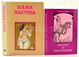 Vátszjájana. Káma-Szútra. A szerelem tankönyve. Bp., 1982., Medicina. Kiadói egészvászon-kötés, kiadói papír védőborítóban. + Dr. Fenyvesi László: Paráznák és szoknyapecérek. Bp., 1988., Garabonciás. Kiadói papírkötés.