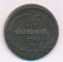 1780N 1kr Cu "Mária Terézia" T:3