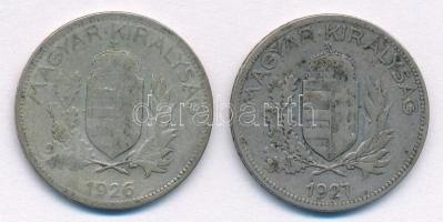 1926-1927. 1P Ag (2x) T:2-,3 Adamo P6