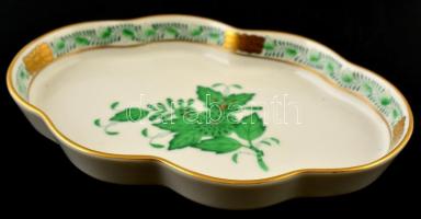 Herendi Apponyi mintás porcelán tálka, kézzel festett, jelzett, hibátlan, eredeti dobozában,  9x13x1...