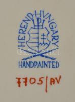 Herendi Apponyi mintás porcelán tálka, kézzel festett, jelzett, hibátlan, eredeti dobozában,  9x13x1...