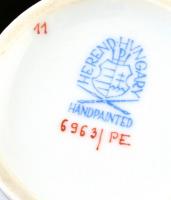 Herendi petrezselyemmintás váza, kézzel festett, jelzett, hibátlan, m: 14,5 cm