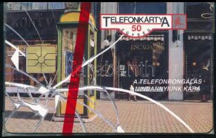 1992 MATÁV vandalizmus ellenes telefonkártya, bontatlan csomagolásban