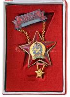 ~1950. Szakma Kiváló Dolgozója zománcozott kitüntetés, hátlapon gravírozott 15368 sorszámmal, dísztokban T:2