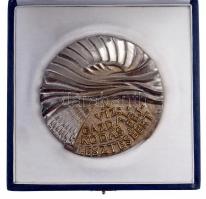 DN "A vízgazdálkodás fejlesztéséért" egyoldalas, ezüstözött plakett, eredeti tokban. Szign...