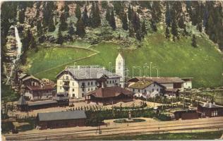 1918 Brenner, Brennero (Südtirol); Gasthof Brenner Post mit Eisack-Ursprung / inn, guesthouse, Eisack (Isarco) river source, railway station + M. kir. 40. honvéd tábori tüzér ezred II. osztály gazdasági hivatala K.u.K. Feldpostamt 608 (EK)