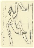 Molnár C. Pál (1894-1981): Futás, kis szériás ofszet, papír, 29,5×21 cm