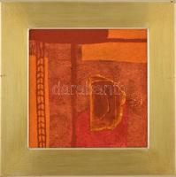 Székács Zoltán (1954-): Sierra. Vegyes technika, farost, jelzett, keretben, 30×30 cm