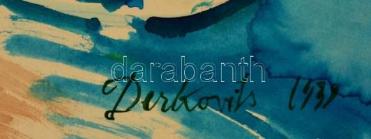 Derkovits jelzéssel: Asztali csendélet. Akvarell, papír,  24×36 cm