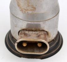 Retró fém kotyogós kávéfőző, kábel nélkül, m: 26,5 cm