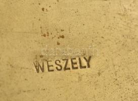 Orvosi fémdoboz, Weszely felirattal, 18x10x3 cm