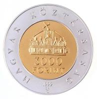 1999. 3000Ft Ag "Az államalapítás 1000. évfordulója" kapszulában, tanúsítvánnyal T:BU 
Hu...