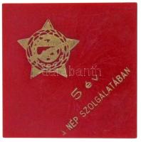 ~1970. "Igazságügyi Törzsgárda - 20" jelvény, eredeti tokban (26mm) T:1-