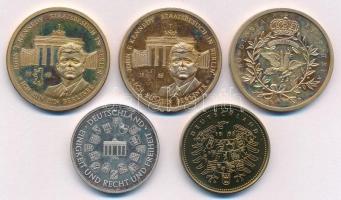 5db-os berlini érme tétel T:vegyes
5pcs of commemorative coins of Berlin C:mixed
