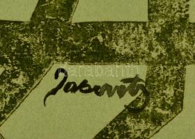 Jankovits jelzéssel: Szimbólumok I. Monotípia, papír, 30×30 cm