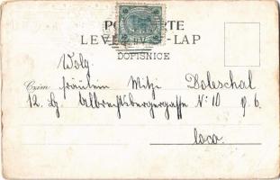 Heuer geh'n ma / Austro-Hungarian K.u.K. military postcard, golden Franz Joseph medal, litho (E...