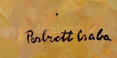 Perlrott jelzéssel: Csendélet. Olaj, papír, 50×40 cm