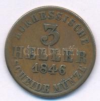 Német Államok / Hesse-Cassel 1846. 3h Ag "II. Vilmos és Frigyes Vilmos" T:2,2- 
German St...