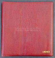 Lindner bordó gyűrűs albumborító néhány berakólappal és előnyomott lappal