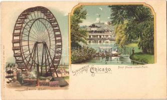Chicago, Ferris wheel, Boat House Lincoln Park. No. 6. E.C. Kropp litho