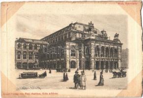 Wien, Vienna, Bécs; Opernhaus / opera house. etching s: Paul Matthes