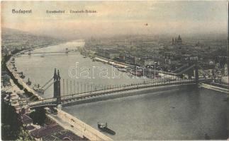 Budapest, Erzsébet híd, Döbrentei tér, gőzhajó. Photobrom 51. (fl)