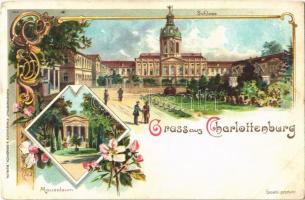 Berlin, Charlottenburg, Schloss, Mausoleum / castle, mausoleum. Kunstanstalt Finkenrath & Grasnick Art Nouveau, floral, litho