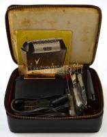 Sunbeam retró borotva, eredeti tartójában, tartozékokkal, használati útmutatóval