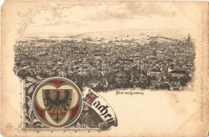 Aachen, Heraldische Postkarte No. 25. F. Astholz Art Nouveau, litho (EM)