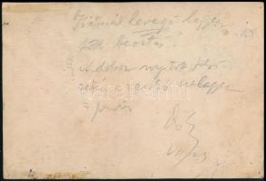 cca 1930 " Ovomaltine legyen a mindennapi reggeli és uzsonna " - reklámterv, hátoldalon me...