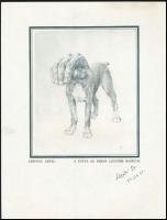Lendvai Antal (1949-1995): A kutya az ember legjobb barátja. Ofszet, papír, jelzett, 16×13,5 cm