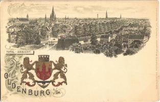 Oldenburg. Heraldische Postkarte No. 11. F. Astholz Art Nouveau, litho