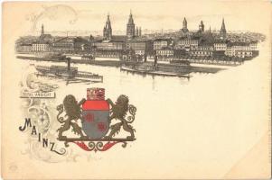 Mainz. Heraldische Postkarte No. 8. F. Astholz Art Nouveau, litho