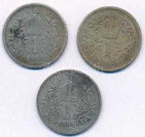 Ausztria 1893-1898. 1K Ag "Ferenc József" (3xklf) T:2-,3 Austria 1893-1898. 1 Corona Ag &q...