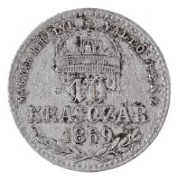 1869KB 10kr Ag "Magyar Királyi Váltó Pénz" T:2,2- Adamo M10.1