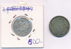 Oroszország 1912. 20k Ag + Svédország 1950TS 1Kr Ag "V. Gusztáv" T:2,2-
Russia 1912. 20 K...