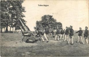 1914 Tábori ágyú / WWI K.u.K. (Austro-Hungarian) military, camp cannon with artillerymen (Rb)