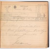 1895 "Üdvözletek" - kitöltött táviratkönyv