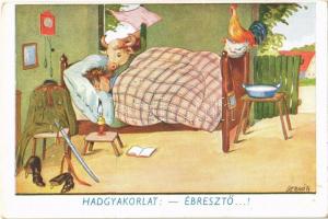 Hadgyakorlat: Ébresztő...! / WWII Hungarian military humour s: Bernáth