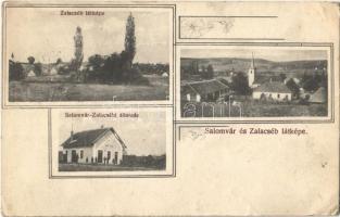 1919 Salomvár és Zalacséb látképe, Salomvár-Zalacséb vasútállomás (EK)