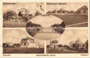 1935 Balatonmáriafürdő, Csatorna, Pécsitelepi nyaralók, Asztalos villa, Ella lak, villasor