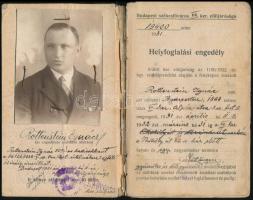 1931 Bp. VII., Fényképes helyfoglalási engedély