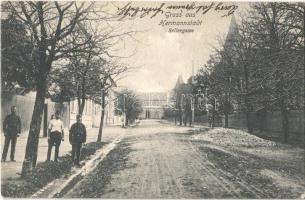 1906 Nagyszeben, Hermannstadt, Sibiu; Seilergasse / utca, katonák. Karl Graef kiadása / street view, K.u.K. soldiers