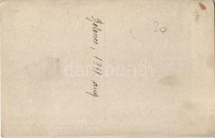 1918 Belence, Bélinc, Belintz, Belint; cséplés gőzgéppel / steam treshing machine, folklore. photo (...