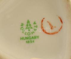 Hollóházi "Balaton" kis dobozka, matricás, jelzett, hibátlan, 9×9×8,5 cm