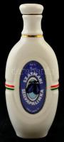 Hollóházi porcelán Szatmári Szilvapálinka kis palack, matricás, jelzett, hibátlan, m: 13 cm