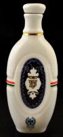 Hollóházi porcelán "Szatmári Szilvapálinka" kis palack, matricás, jelzett, hibátlan, m: 13...