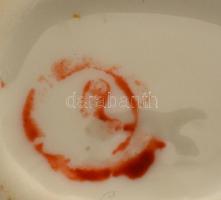 Hollóházi porcelán "Szatmári Szilvapálinka" kis palack, matricás, jelzett, hibátlan, m: 13...